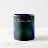 Tasse 2 Couleurs Drapeau bleu Fleur Iris Personnalisé (Centre)