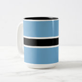 Tasse 2 Couleurs Drapeau botswanais (Botswana) (Devant gauche)