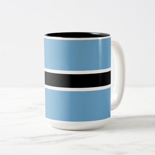 Tasse 2 Couleurs Drapeau botswanais (Botswana) (Devant droit)