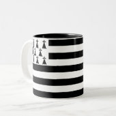 Tasse 2 Couleurs Drapeau breton patriotique (Devant gauche)