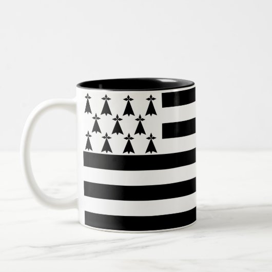 Tasse 2 Couleurs Drapeau breton patriotique (Gauche)