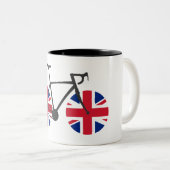 Tasse 2 Couleurs Drapeau britannique à vélo (Devant droit)