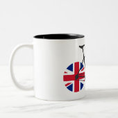 Tasse 2 Couleurs Drapeau britannique à vélo (Gauche)
