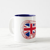 Tasse 2 Couleurs Drapeau britannique Escalade carabiner (Devant gauche)