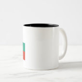 Tasse 2 Couleurs Drapeau Bulgarie (Devant droit)