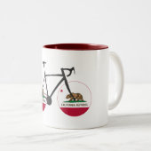 Tasse 2 Couleurs Drapeau californien à vélo (Devant droit)