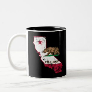 Tasse 2 Couleurs Drapeau californien patriotique