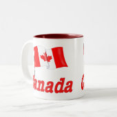 Tasse 2 Couleurs Drapeau canadien (Devant gauche)