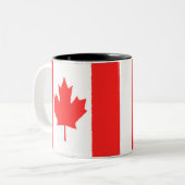 Tasse 2 Couleurs Drapeau canadien (Devant gauche)