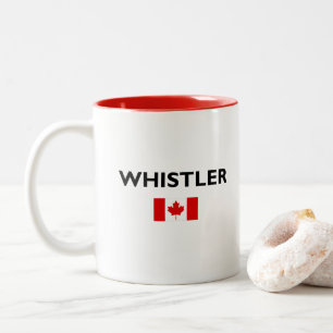 Tasse 2 Couleurs Drapeau canadien de Whistler Canada couleur claire