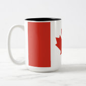 Tasse 2 Couleurs Drapeau canadien (Feuille d'érable) (Canada) (Gauche)