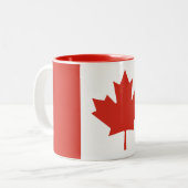 Tasse 2 Couleurs Drapeau canadien patriotique (Devant gauche)