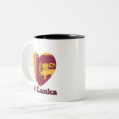 Tasse 2 Couleurs Drapeau cardiaque du Sri Lanka (Devant gauche)