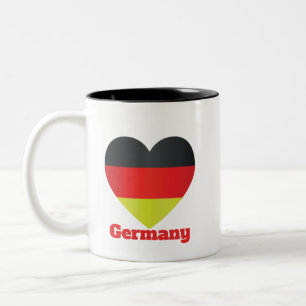 Tasse 2 Couleurs Drapeau cardiaque en Allemagne