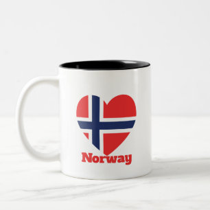Tasse 2 Couleurs Drapeau cardiaque norvégien