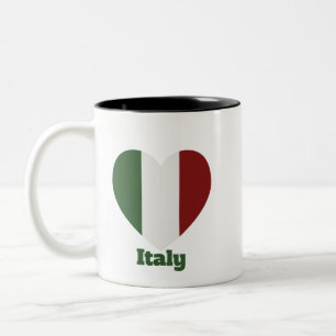 Tasse 2 Couleurs Drapeau cœur Italie