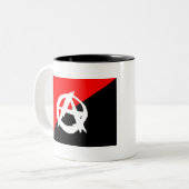 Tasse 2 Couleurs Drapeau d'anarchiste (Devant gauche)
