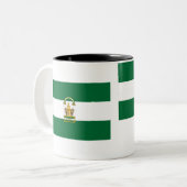Tasse 2 Couleurs Drapeau d'Andalucía (Devant gauche)