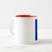 Tasse 2 Couleurs drapeau d'Andorre (Devant gauche)