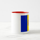 Tasse 2 Couleurs drapeau d'Andorre (Centre)