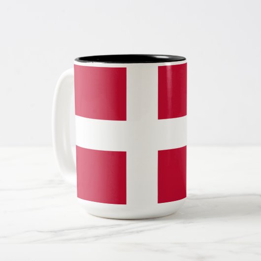 Tasse 2 Couleurs Drapeau danois (Devant gauche)