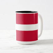 Tasse 2 Couleurs Drapeau danois (Devant droit)