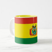 Tasse 2 Couleurs Drapeau de Bolivie patriotique (Devant gauche)