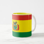 Tasse 2 Couleurs Drapeau de Bolivie patriotique (Devant droit)