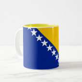 Tasse 2 Couleurs Drapeau de Bosnie-Herzégovine patriotique (Devant gauche)