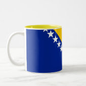 Tasse 2 Couleurs Drapeau de Bosnie-Herzégovine patriotique (Gauche)