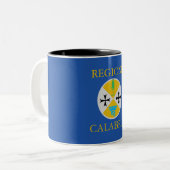 Tasse 2 Couleurs Drapeau de Calabre (Italie) (Devant gauche)