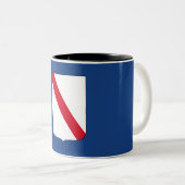 Tasse 2 Couleurs Drapeau de Campanie (Italie) (Devant droit)