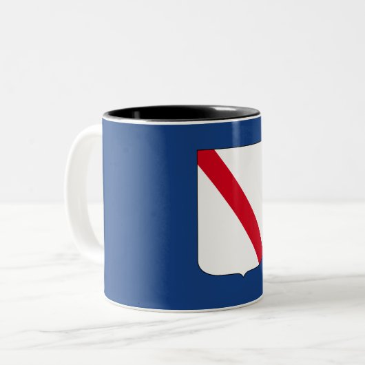 Tasse 2 Couleurs Drapeau de Campanie (Italie) (Devant gauche)