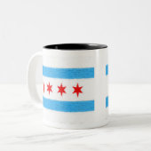 Tasse 2 Couleurs Drapeau de Chicago (Devant gauche)