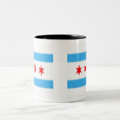 Tasse 2 Couleurs Drapeau de Chicago (Centre)