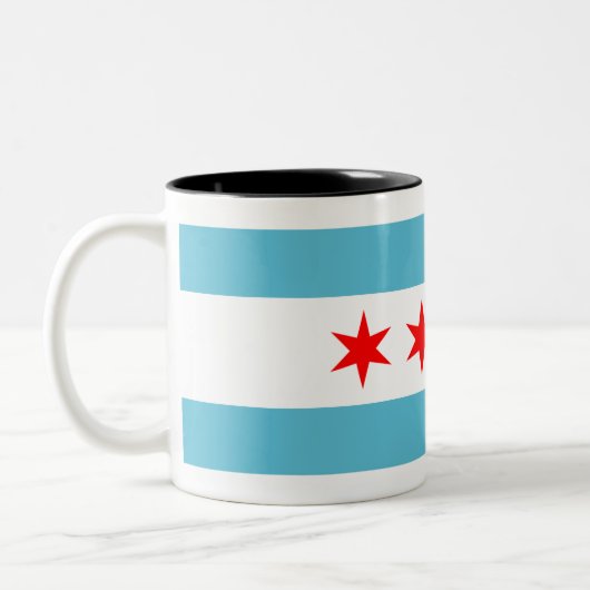 Tasse 2 Couleurs Drapeau de Chicago (Gauche)