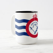 Tasse 2 Couleurs Drapeau de Cincinnati (Ohio) (Devant gauche)