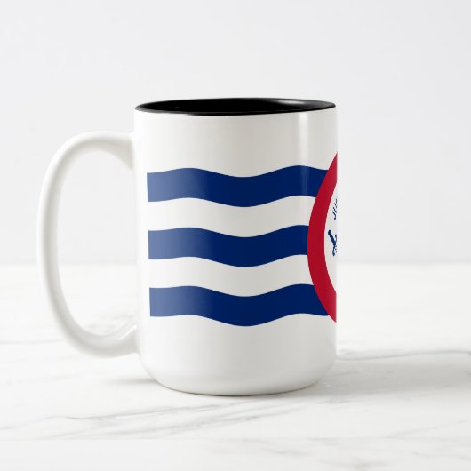 Tasse 2 Couleurs Drapeau de Cincinnati (Ohio) (Gauche)