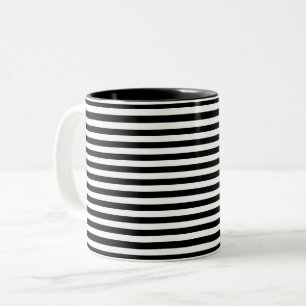 Tasse 2 Couleurs drapeau de Cornouailles rayures noir blanc motif d