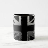 Drapeau de cric des syndicats de gris noir et