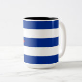 Tasse 2 Couleurs Drapeau de Cuba (Devant droit)