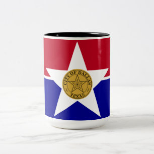 Tasse 2 Couleurs Drapeau de Dallas (Texas)