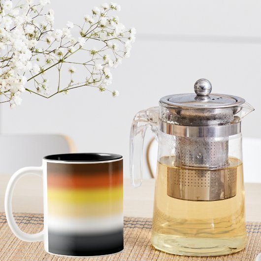 Tasse 2 Couleurs Drapeau de fierté gay à gradient d'ours - Drapeau