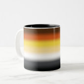 Tasse 2 Couleurs Drapeau de fierté gay à gradient d'ours - Drapeau (Devant gauche)