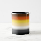 Tasse 2 Couleurs Drapeau de fierté gay à gradient d'ours - Drapeau (Centre)