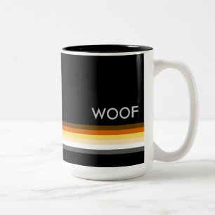 Tasse 2 Couleurs Drapeau de fierté Gay Bear WOOF Masculin et Élégan
