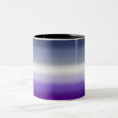 Tasse 2 Couleurs Drapeau de fierté lesbienne Butch à dégradé – Drap (Centre)