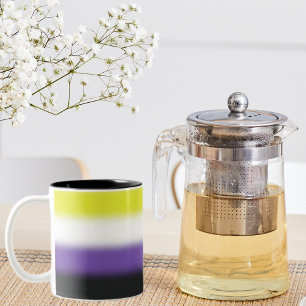 Tasse 2 Couleurs Drapeau de fierté non binaire à dégradé – Drapeau