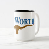 Tasse 2 Couleurs Drapeau de Fort Worth (Texas) (Devant droit)