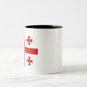 Tasse 2 Couleurs Drapeau de Géorgie (Centre)